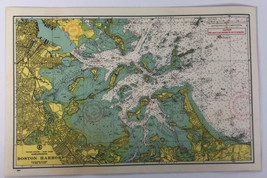 Boston Harbor Massachusetts United States Nautical Sonar Chart Map Laminated - £22.37 GBP