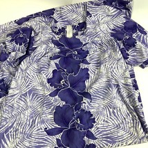 Royal Creations Hawaii Vtg Mumu House Dress S Ruffled Hem Zip Back Aloha Purple - £23.34 GBP