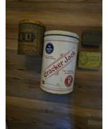 Collectible 4 Tins - Antique containers Cracker Jack, 4-U ... - £58.97 GBP