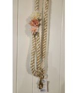 Ivory Cotton Rope Dog Leash 4 ft. Soft Cotton Loop Handle Flower Accent - $147.58 MXN