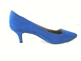 Attention Blue Faux Suede Slip On Pumps Heels Shoes Women&#39;s 7 (SW23)pm1 - £15.46 GBP