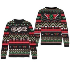 Aerosmith Rock &amp; Roll Music Band Ugly Holiday XMAS Christmas Sweater MEDIUM  NEW - £40.60 GBP