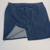 Old Navy Denim Jean Skirt Women's Size 18 Back Slit Blue Trouser Skirt RN#54023 image 15