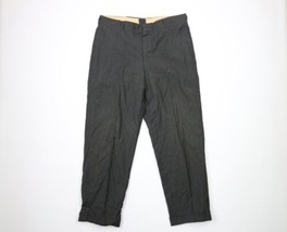 Vtg 40s 50s Streetwear Mens 36x30 Wool Cuffed Wide Leg Pants Trousers Plaid USA - £116.77 GBP