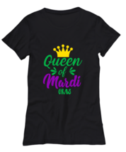 Queen of Mardi Gras, black Women&#39;s Tee. Model 60058  - £22.80 GBP