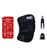 FLX Knee Brace Support Compression Wrap Sleeve Patella Stabilizer 4 Stra... - $22.67