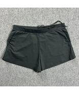 Uniqlo Shorts Womens Large Black Dry Athletic Stretch Drawstring 100% Po... - $23.66 CAD