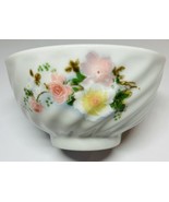 Vintage Set Of 10 Chinese Pink / Cream Rose Floral Ceramic 4.5&quot; Rice Bro... - $121.58 CAD