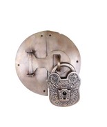 Retro Solid Brass Padlock. Vintage Plain simple old Gate PADLOCK - $211.99 CAD