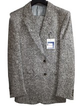 Men&#39;s Suit 2 Pieces Winter Grey Wool Knicker Bocher Type Tweed Facis 2 Buttons - £211.24 GBP