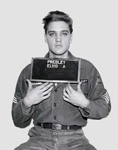 Elvis Presley Army Mugshot 1960 11X14 B&amp;W Photo - £12.81 GBP