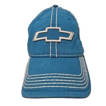 Chevrolet Hat Bowtie Cruisin Sports Adjustable White Blue Trucker Cap - $21.73