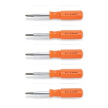 Lutz 6-in-One Pocket Size Orange Screwdriver, 26030 (Pack of 5) - £33.06 GBP