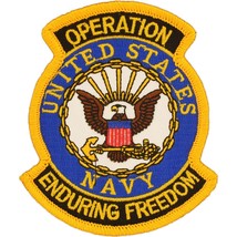 Eagle Emblems Patch-Operation Enduring Freedom US Navy (3-5/8&quot;) - $9.69