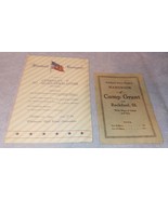 Camp Grant Rockford Illinois Soldiers Handbook and Farewell Banquet Comp... - €34,24 EUR
