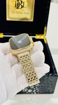 CUSTOM 24k Gold Plated Apple Watch ULTRA 2 49mm Zircon Diamonds ICED Gold Band - $4,749.05