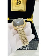 CUSTOM 24k Gold Plated Apple Watch ULTRA 2 49mm Zircon Diamonds ICED Gol... - £3,734.44 GBP