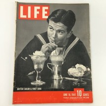 VTG Life Magazine June 16 1941 Photo of a British Sailor and 1st Soda, Newsstand - £14.95 GBP
