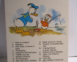 1978 Walt Disney&#39;s Fun &amp; Facts Flashcard: Holidays and Festivals - $2.00