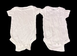 Gerber Baby Onesies Lot of 4 White Bodysuits 3-6 Months Short Sleeve image 5