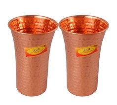 Copper 100% Pure Drinking Copper Glass - (6 Pieces, 500 Ml Each, Hammer ... - $98.99