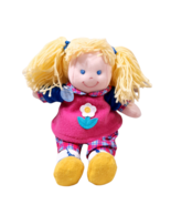 NEW Eden Plush Baby Doll girl dressable learning toy blonde pink plaid f... - $60.17 CAD