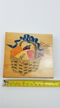 VTG Posh Impressions "Bountiful Basket" Rubber Stamp Z568G Rubber Stampede 1995 - $11.83