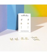 ETTIKA Moon, Arrow &amp; Square Crystal 18k Gold Plated Stud Set NWT - $104.08 CAD