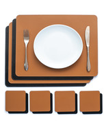Placemats 45x33cm/18"x13",Dining Table Placemats, Set - 6 Placemats and coasters - £76.80 GBP