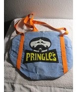 PRINGLES Vintage Denim Duffle Bag NEW NOS collectible orange strap chips tube - $19.79