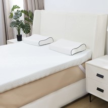 Memory Foam Mattress Topper,3 inch Gel-Infused Egg Crate Topper with Bamboo - £108.68 GBP