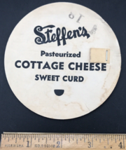 Steffen&#39;s Dairy Milk Bottle Cap 4&quot; Cottage Cheese Maverick Wichita Kansa... - $9.49