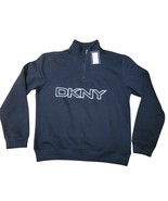 DKNY Donna Karen New York Quarter-Zip 1/4 Sweatshirt Black Medium DK31LK434 - $728.87 MXN