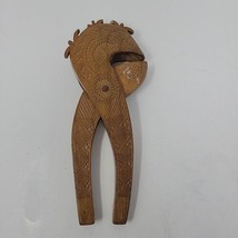 Vintage Scandinavian Norwegian Carved 8&quot; Wooden Nut Cracker Folk Art - £14.93 GBP