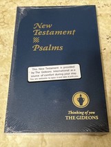 The Gideon Bible New Testament Psalms Thinking of You Blue Softcover New Sealed - £4.69 GBP