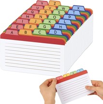 26PCS Index Card Dividers, 6&quot;x4&quot; Colored Note Cards Index Card Guide Set... - $20.60 CAD