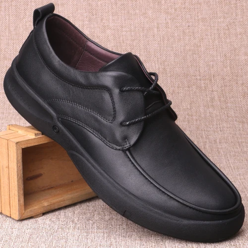 2022 new genuine leather men s casual shoes large size 45 46 47 48 widened round thumb200