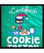 Certified Cookie Tester tshirt with Santa Cat mens size XL Tshirt - £7.86 GBP