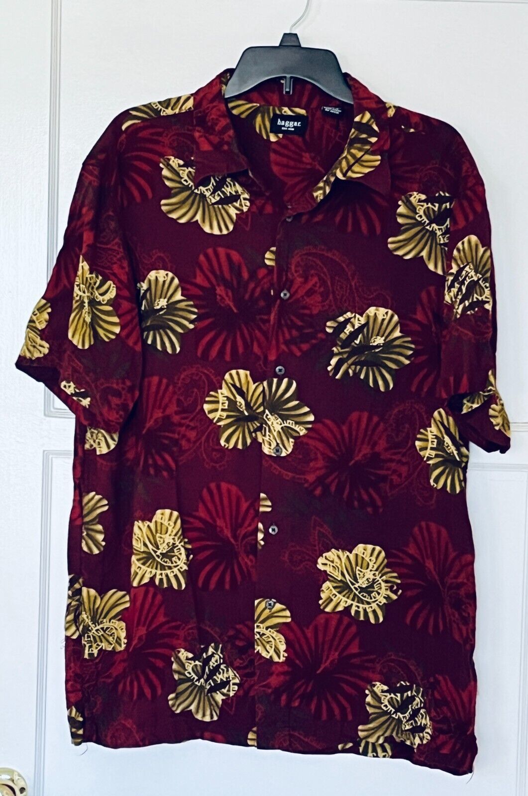 Hawaiian Style Shirt - Hibiscus Floral Print - Sz XL - $19.77