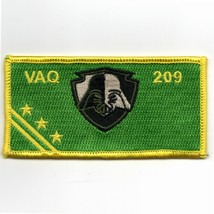 4&quot; Navy VAQ-209 Darth Vader Mask Pilot Name Tag Green Embroidered Jacket Patch - £27.96 GBP