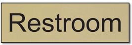 GOLD OR SILVER 2 X 8" RESTROOM NAME PLATE DOUBLE STICK or MAGNETIC STRIP... - $19.95