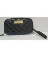 Steve Madden Black Patent Quilted Zip around Clutch Wallet BMagnolia - $355.84 MXN