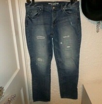 DKNY Bleecker Boyfriend Destructed Ankle Jeans Size 12 - £15.81 GBP