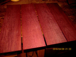 3.5&quot; 10 PIECES THIN, KILN DRIED, SANDED PURPLEHEART 12&quot; X 3 1/2&quot; X 1/4&quot; ... - £35.52 GBP