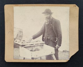 Antique Gold Miner Photograph Man Desk Boulder Samples - £53.46 GBP