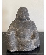 Antique Chinese Carved Lava Volcanic Stone Laughing Happy Buddha Statue - £463.63 GBP