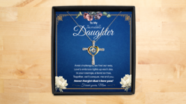 To My Incredible Daughter Cross Dancing Necklace  - $27.97+