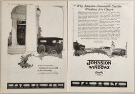 1921 Print Ad Johnston Curtain Windows for Automobiles Chicago,Illinois - £16.74 GBP