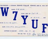 QSL Card W7YUF Idaho Falls Idaho 1957 - $13.86