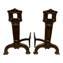 Mid-Century Brutalist Fireplace Andirons-A Pair - $550.00